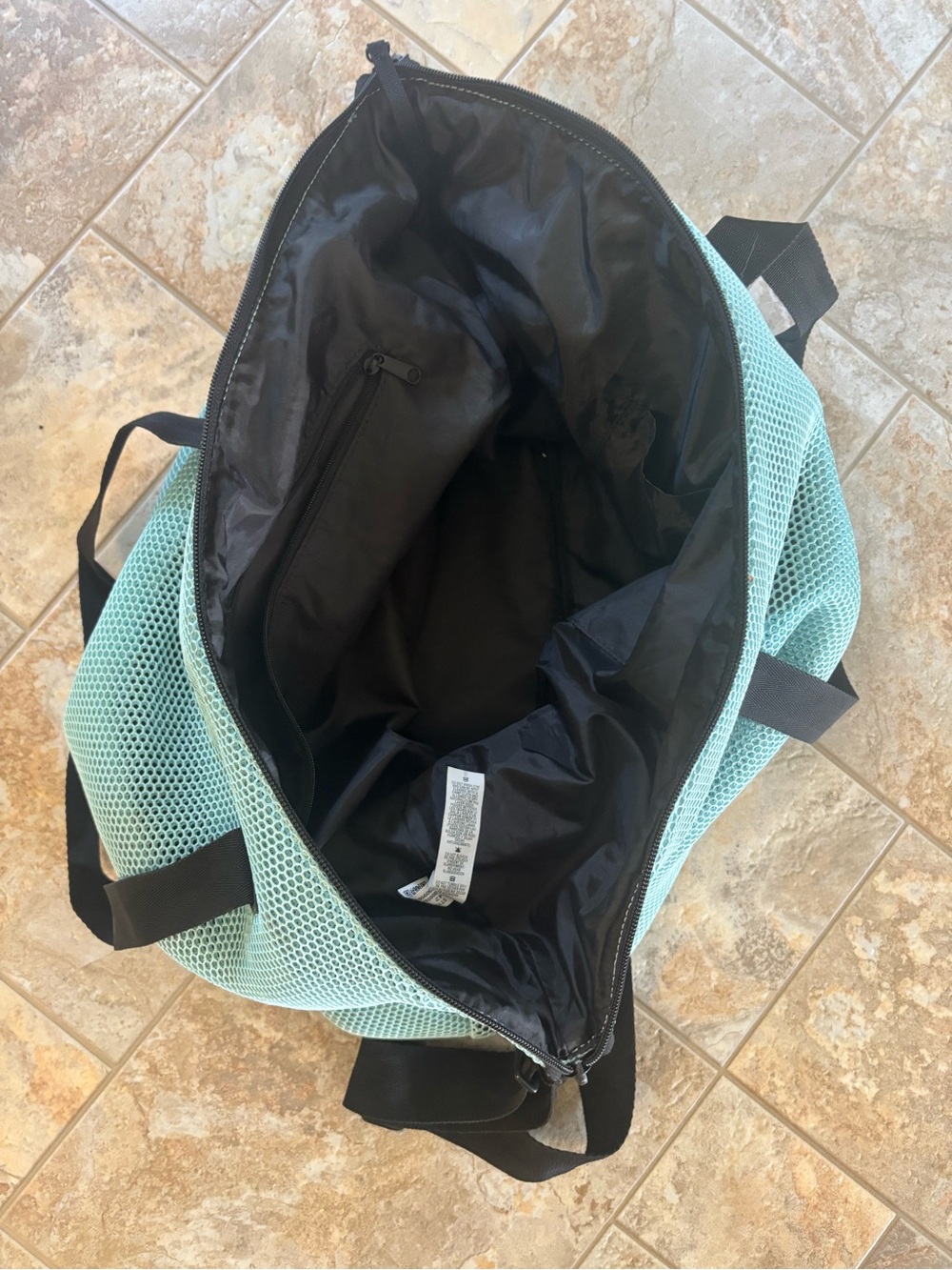 Aqua Mesh Weekender Tote Bag